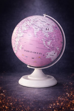 STYLISH PINK World Globe  Map