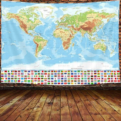 Flag globe world map - globe,