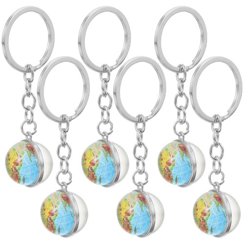 Pcs world globe keychain - 6,