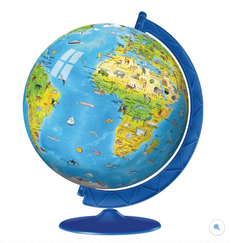 Puzzle world globe - globe, kids