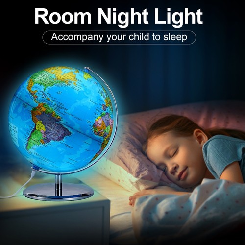 Led world globe - 10", ar