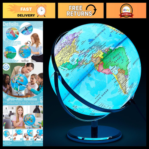 Illuminated world globe - illuminated,