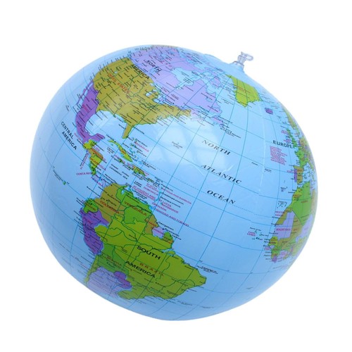 Inflatable world globe - globe,