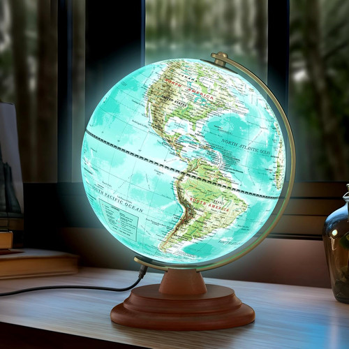 Illuminated globe the world - illuminated,