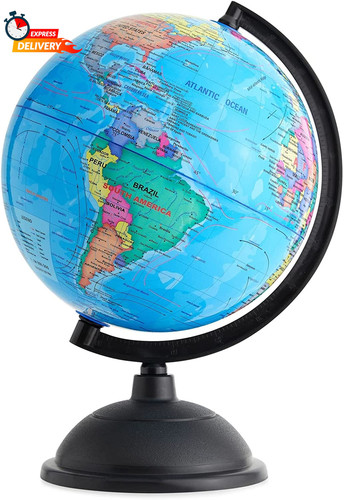 Juvale rotating world globe - world,