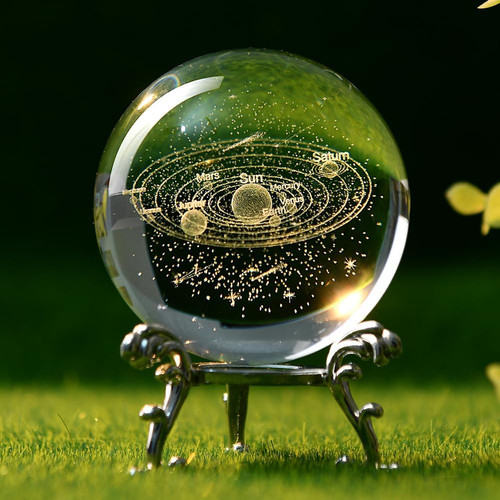 Solar system crystal ball - 3d,
