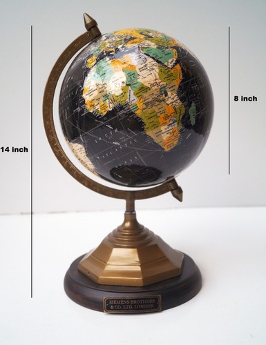 Black world globe map - black,
